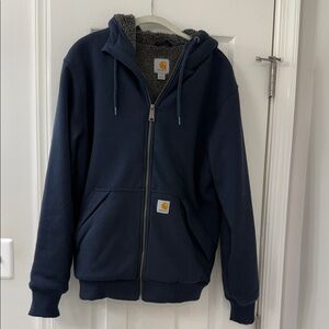 Men’s Carhartt Navy Blue Sherpa-Lined Hoodie